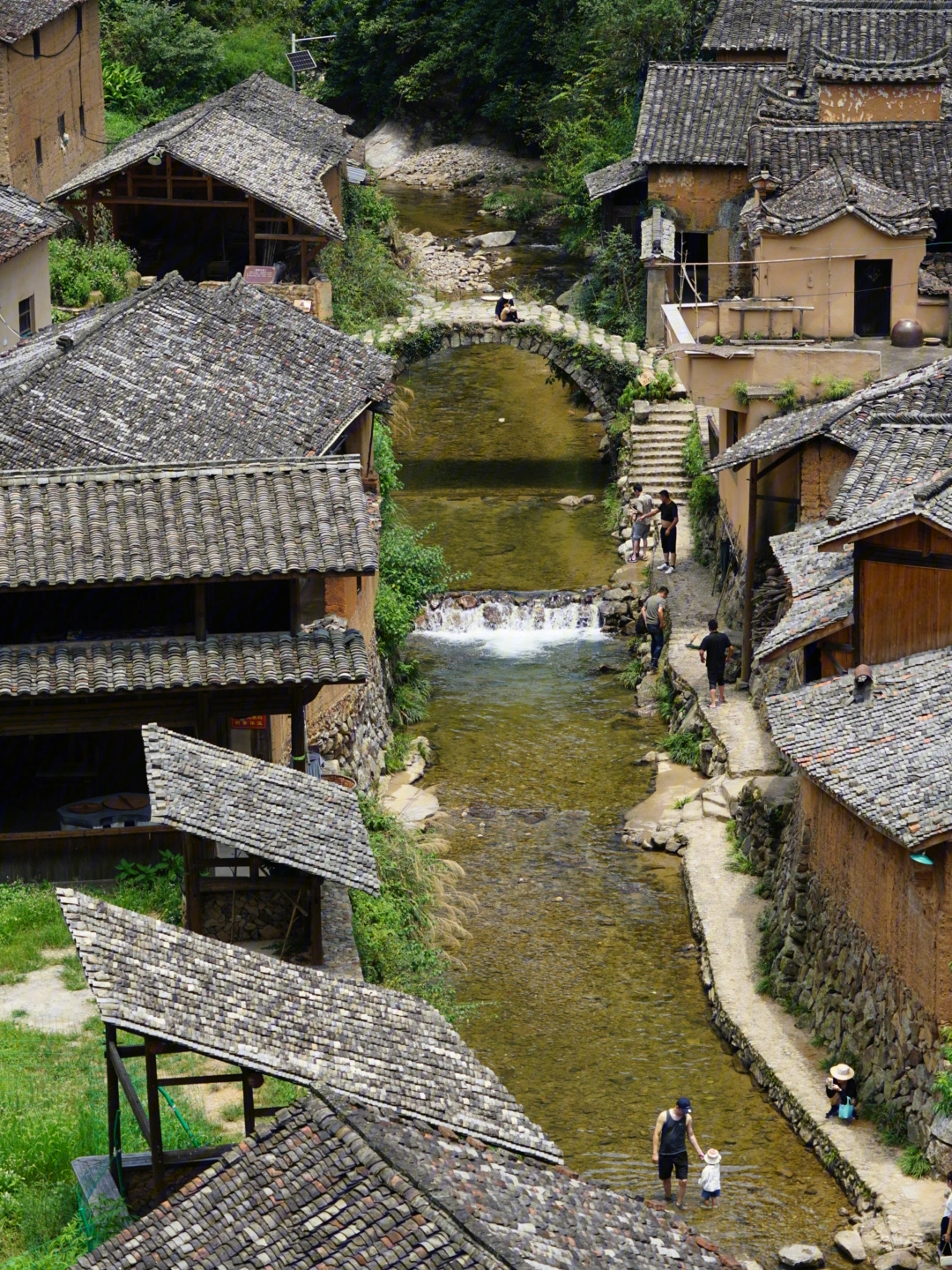 旅行丽水松阳松庄村石拱桥