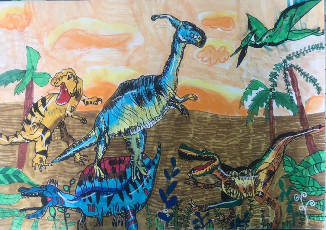恐龙世界画展图片