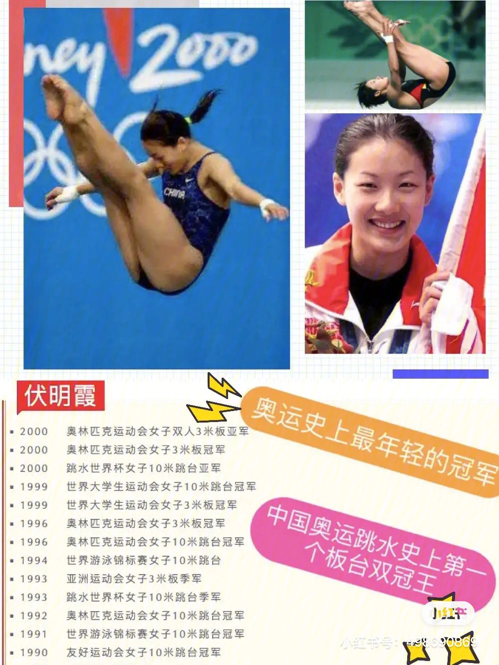 跳水女冠军名单照片图片
