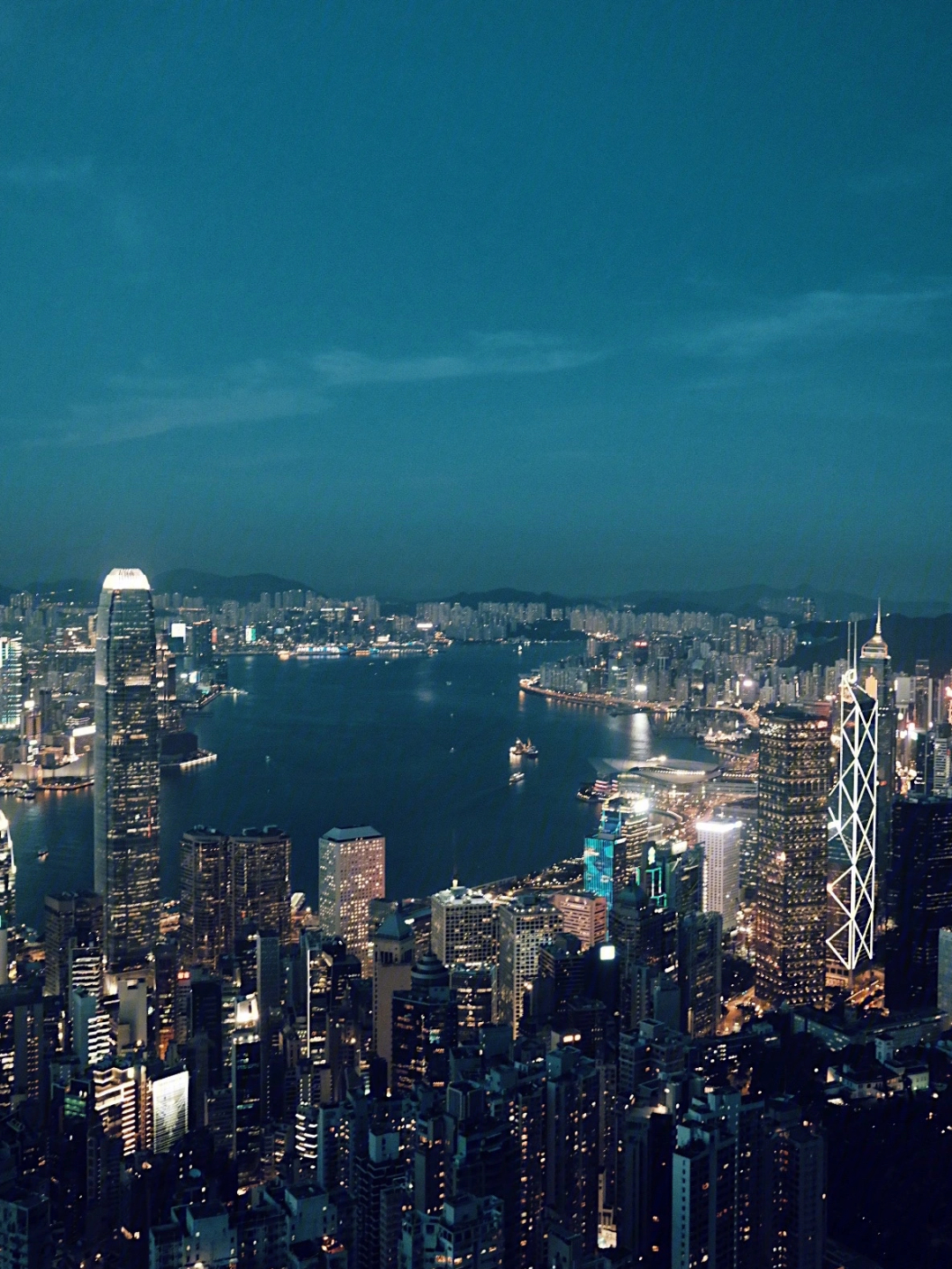 香港太平山俯瞰夜景