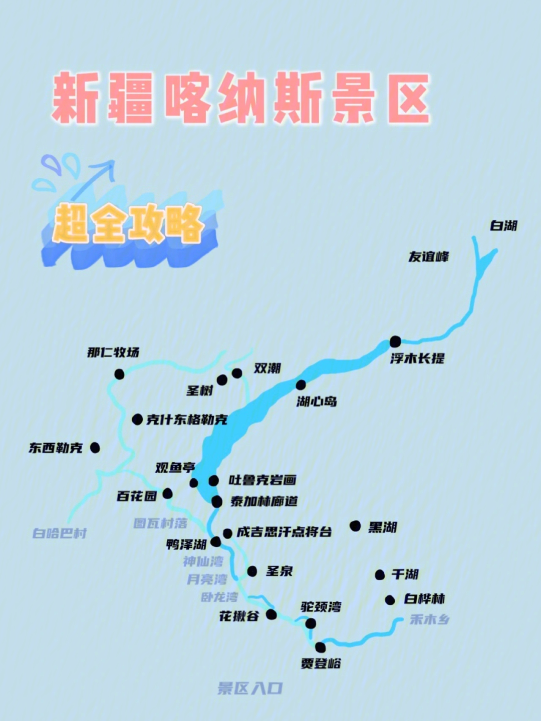 喀纳斯湖地图位置图片