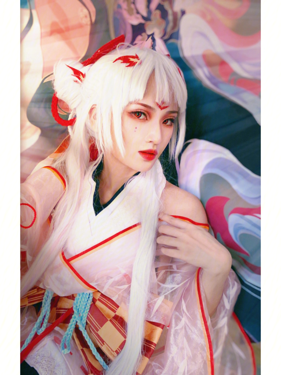 阴阳师不知火cosplay妆面