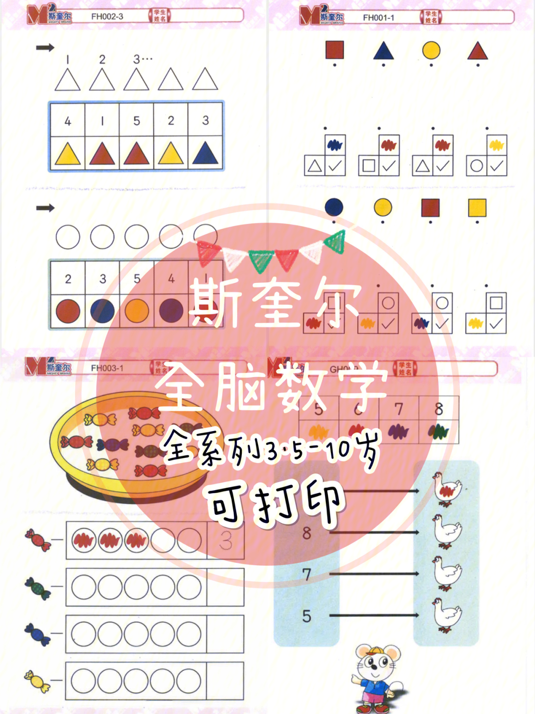 斯奎尔全脑数学全系列3510岁打印