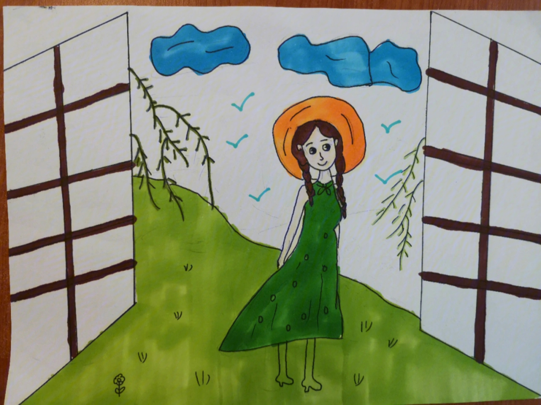 窗外的风景六年级儿童画