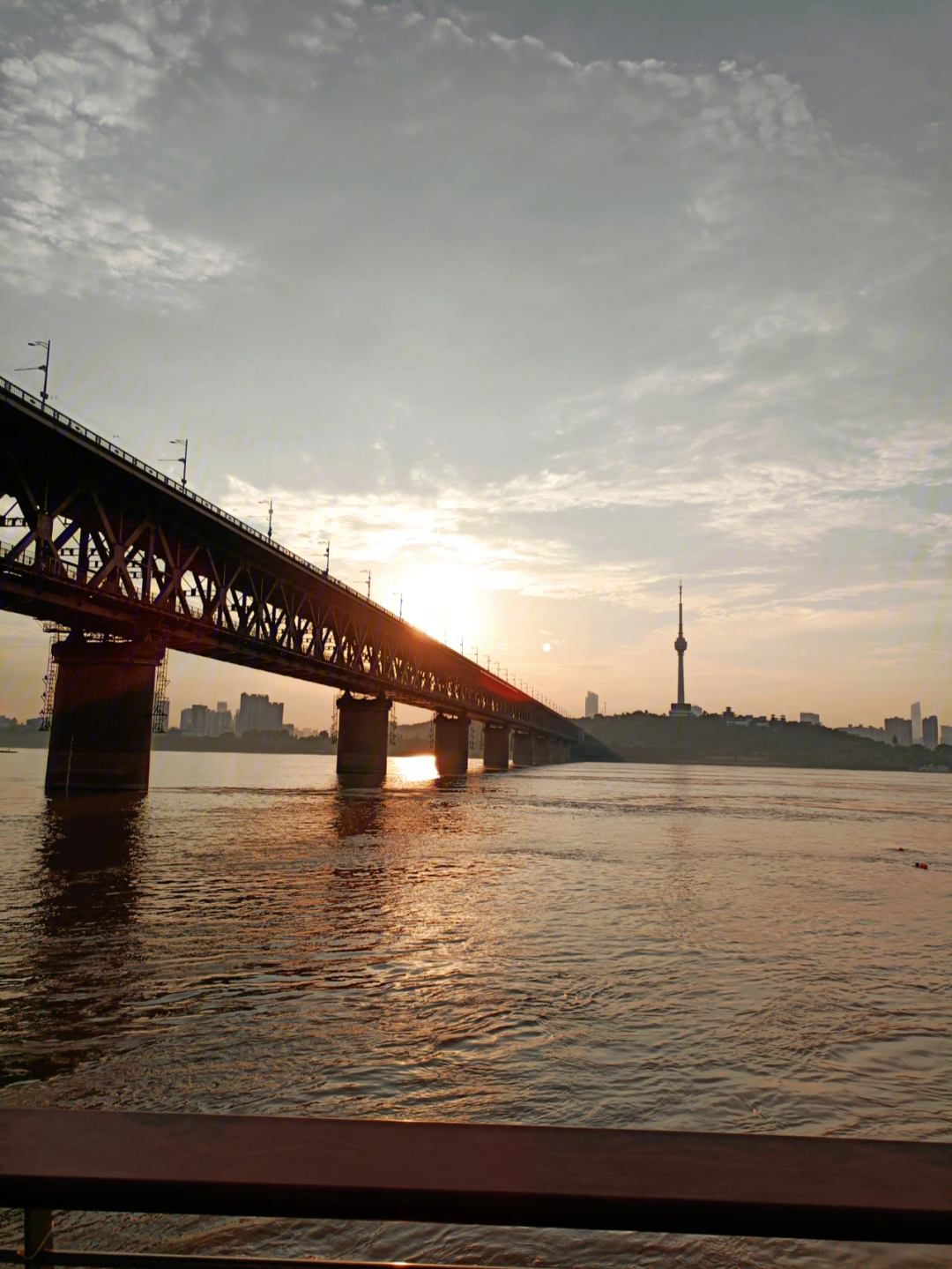 武汉长江江汉夕阳风景