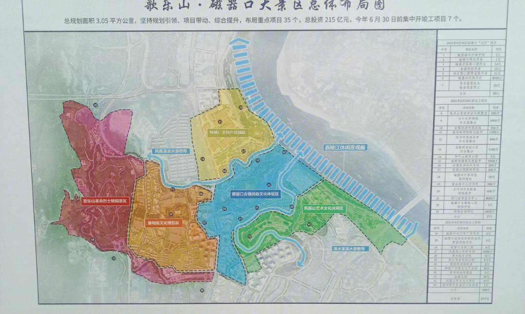 重庆歌乐山磁器口大景区总体布局图