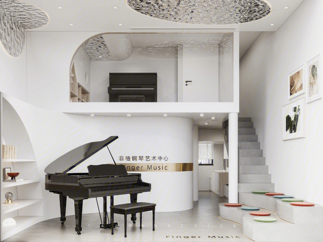 充满艺术感的钢琴艺术中心设计