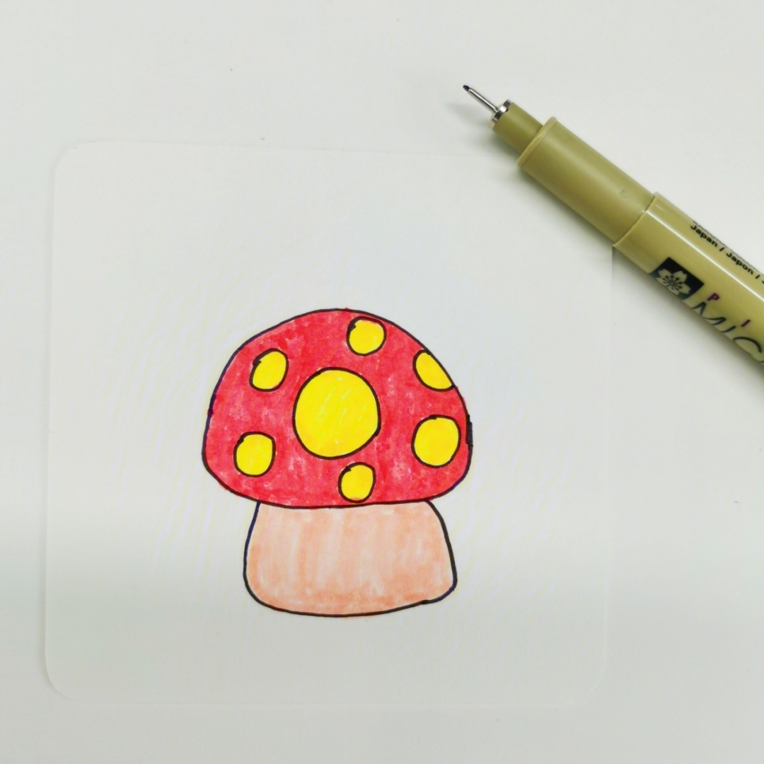 儿童简笔画1分钟学会红蘑菇简笔画60