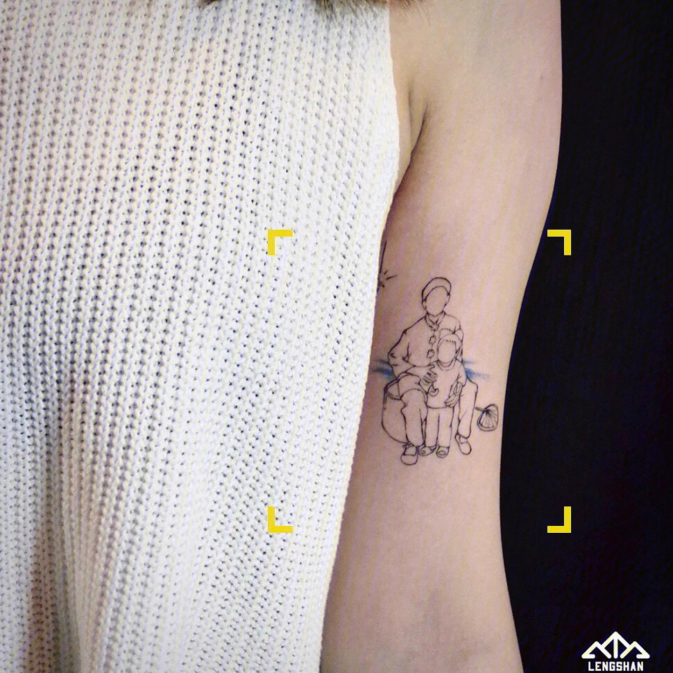 重庆纹身有关家人的记忆照片纹身