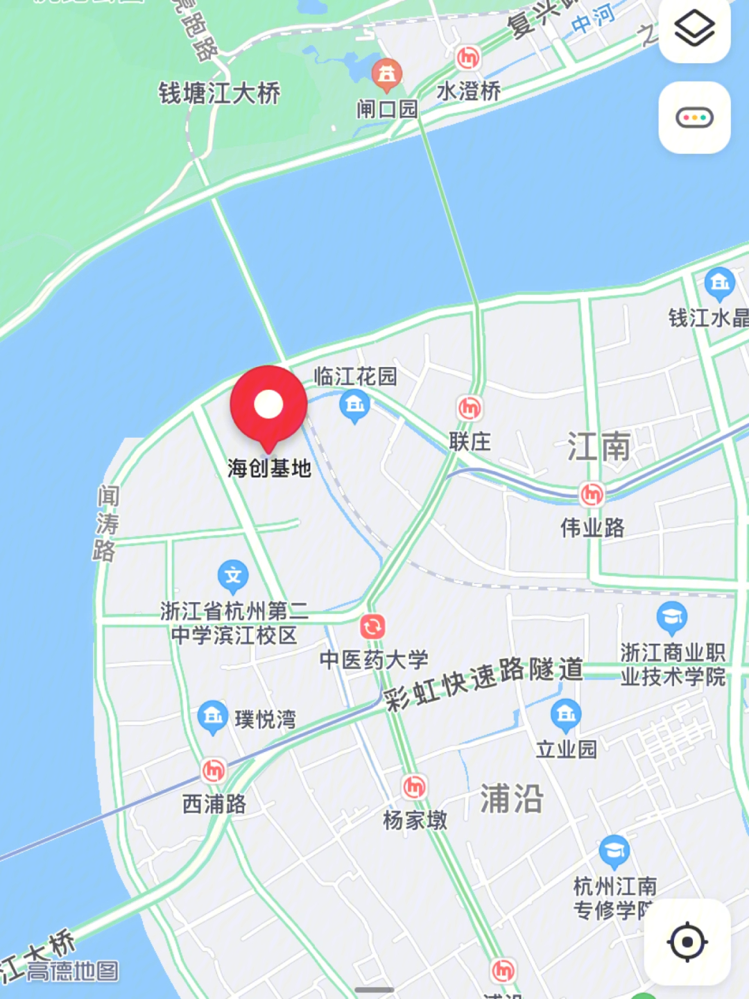 杭州滨江区范围地图图片