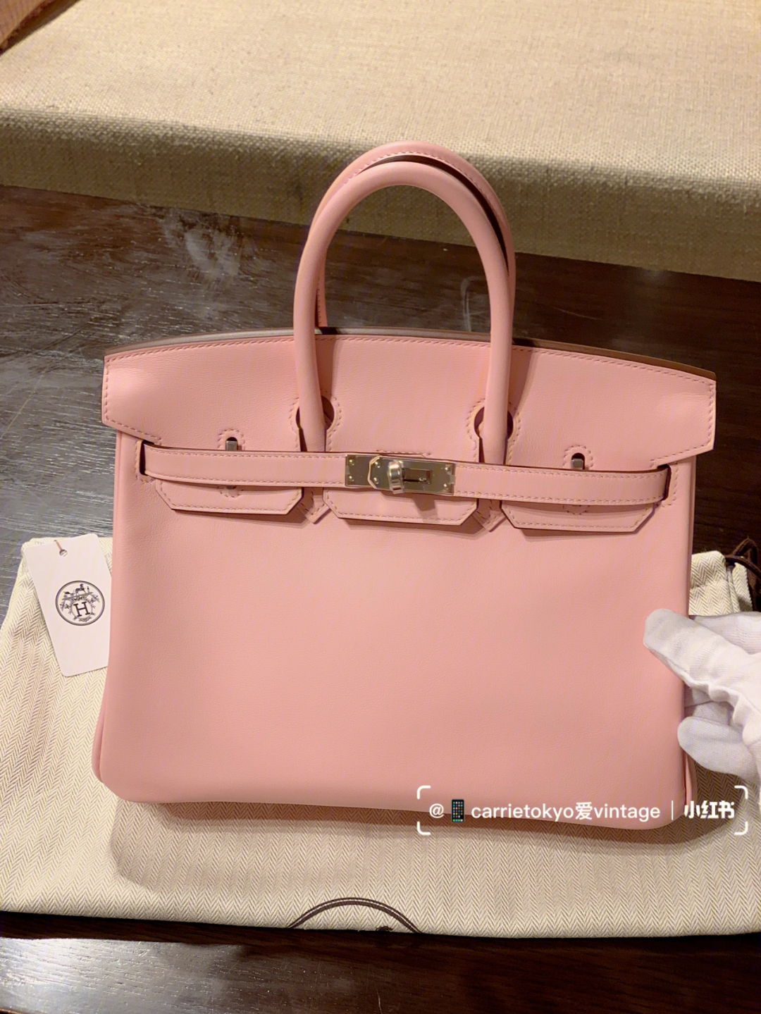 爱马仕樱花粉birkin25