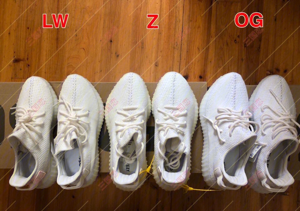 yeezy350白冰淇淋正品pt对比测评