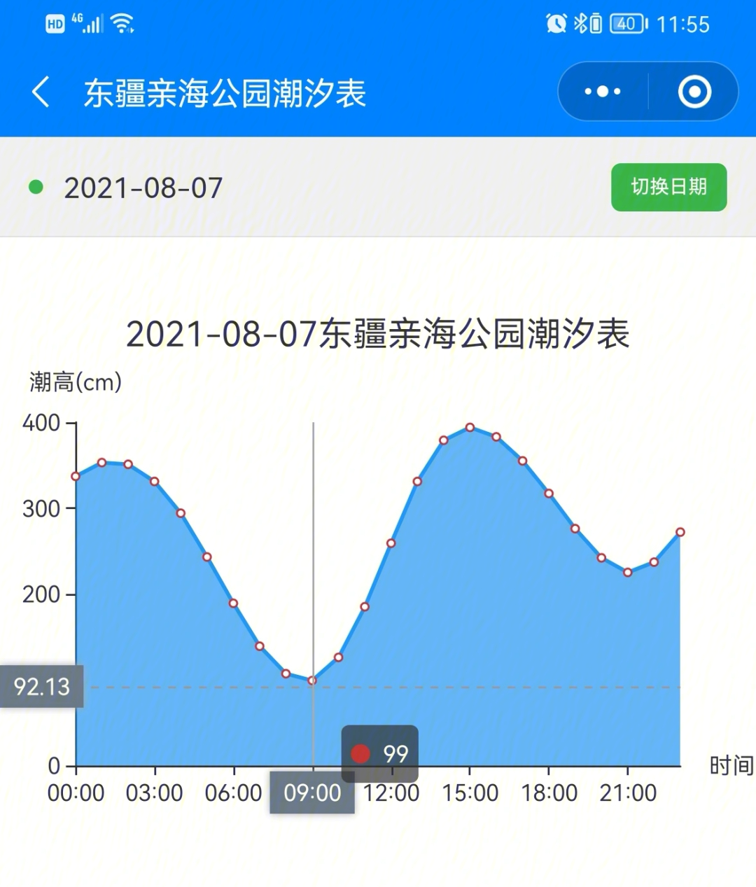 东疆亲海公园8月赶海潮汐表