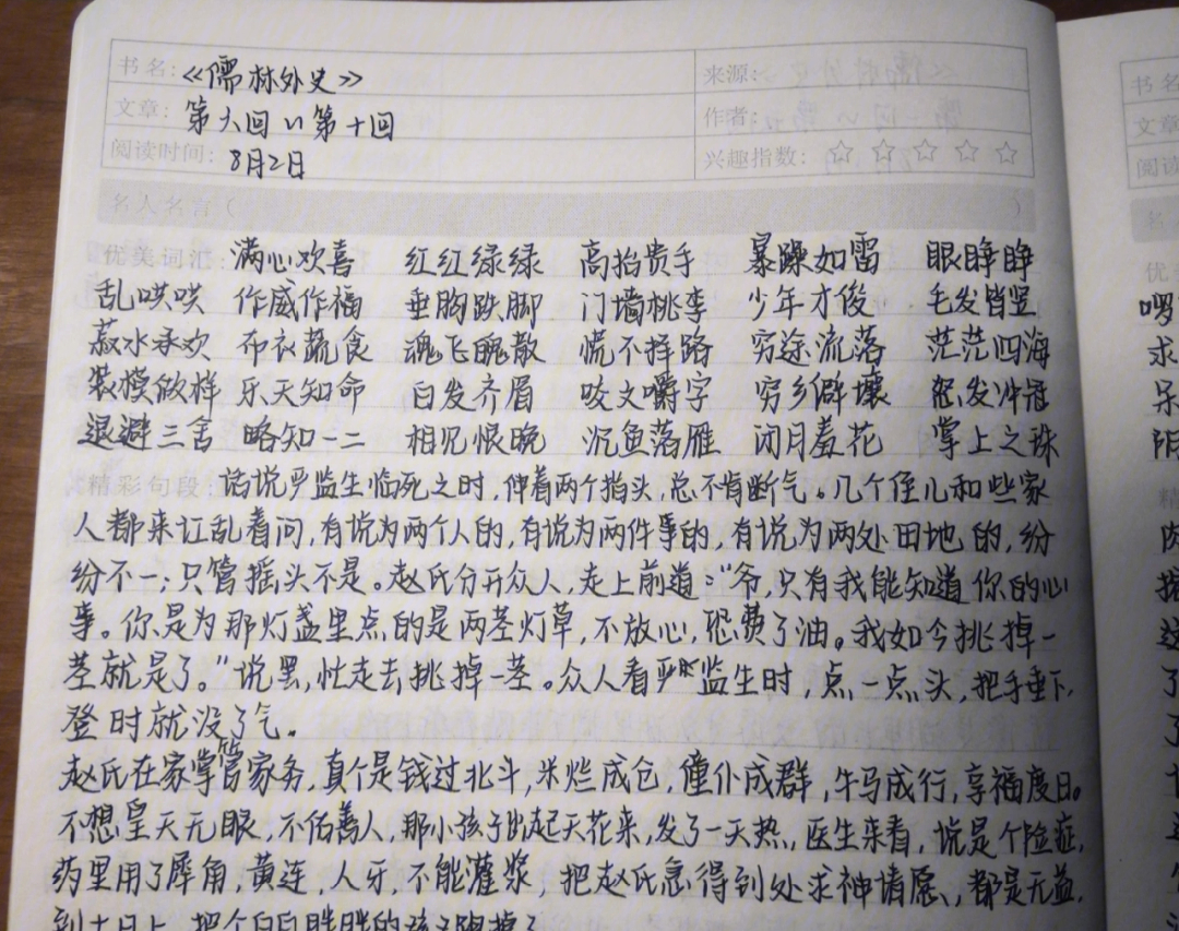 儒林外史第六回第十回读书笔记