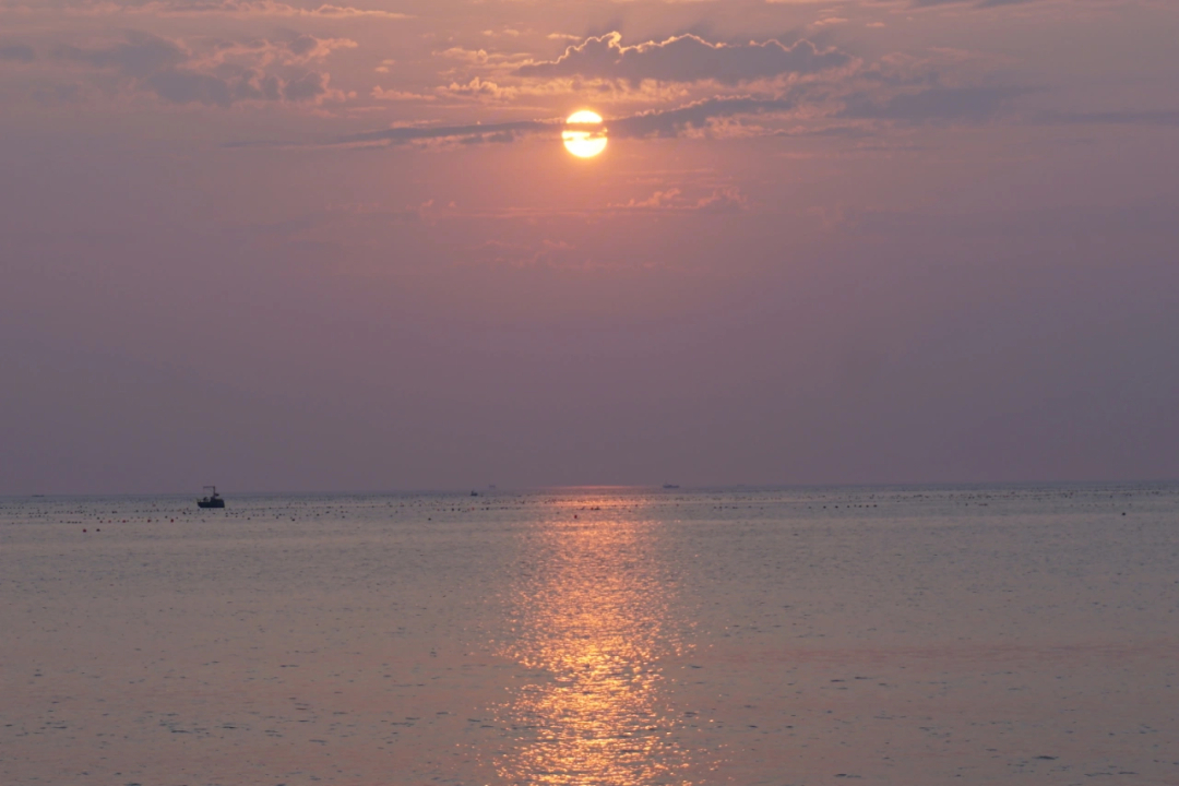 我和夕阳有个约会海海图片