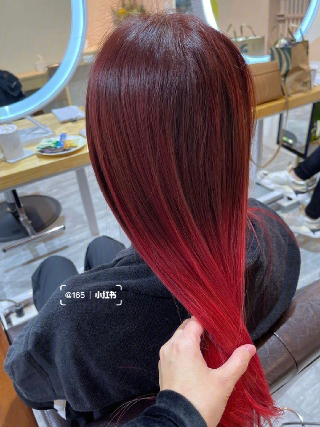 发色分享红色yyds掉色过程