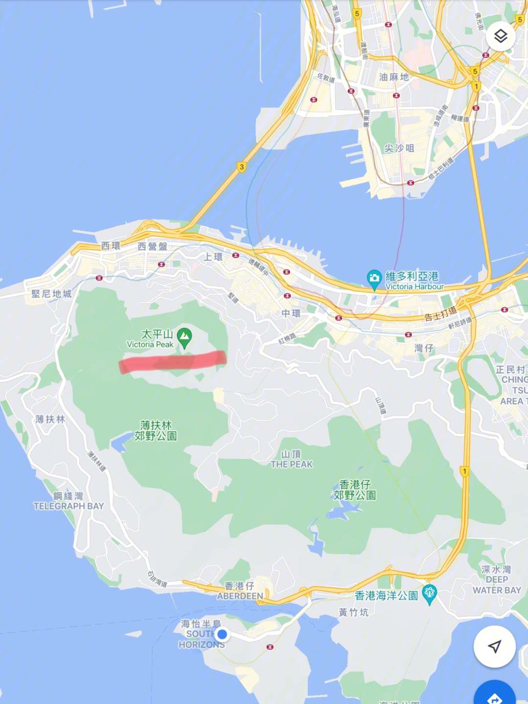 香港太平山地图图片