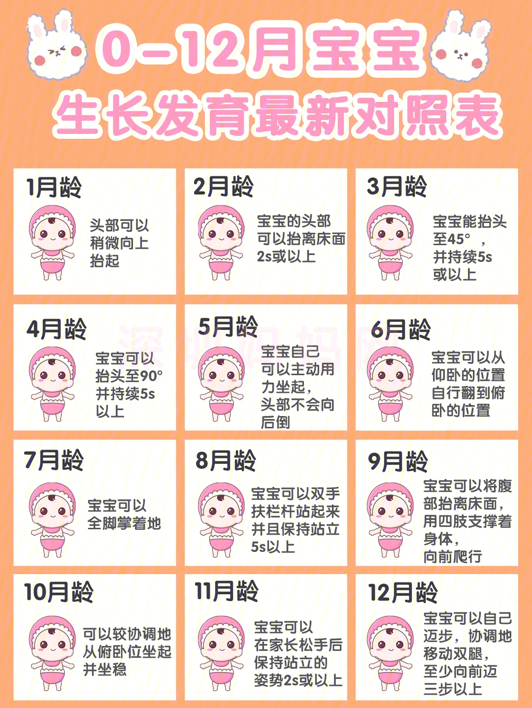 婴儿0到12个月视力距离图片