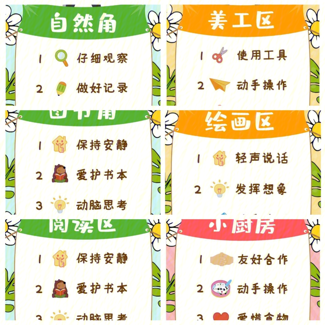 幼儿园区角新颖名字图片