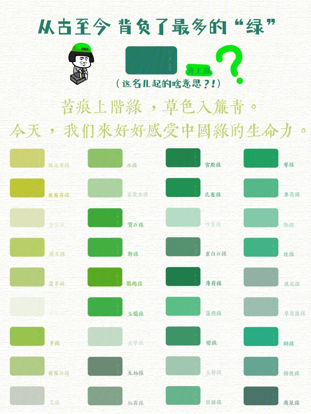 背负太多的绿色感受过中国绿的生命力么