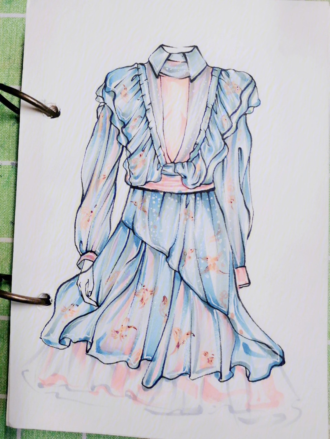 裙子的画法手绘图片