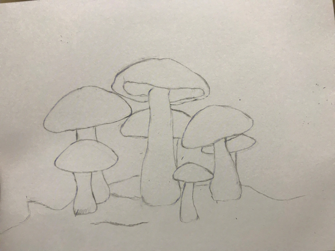 毒蘑菇怎么简笔画图片