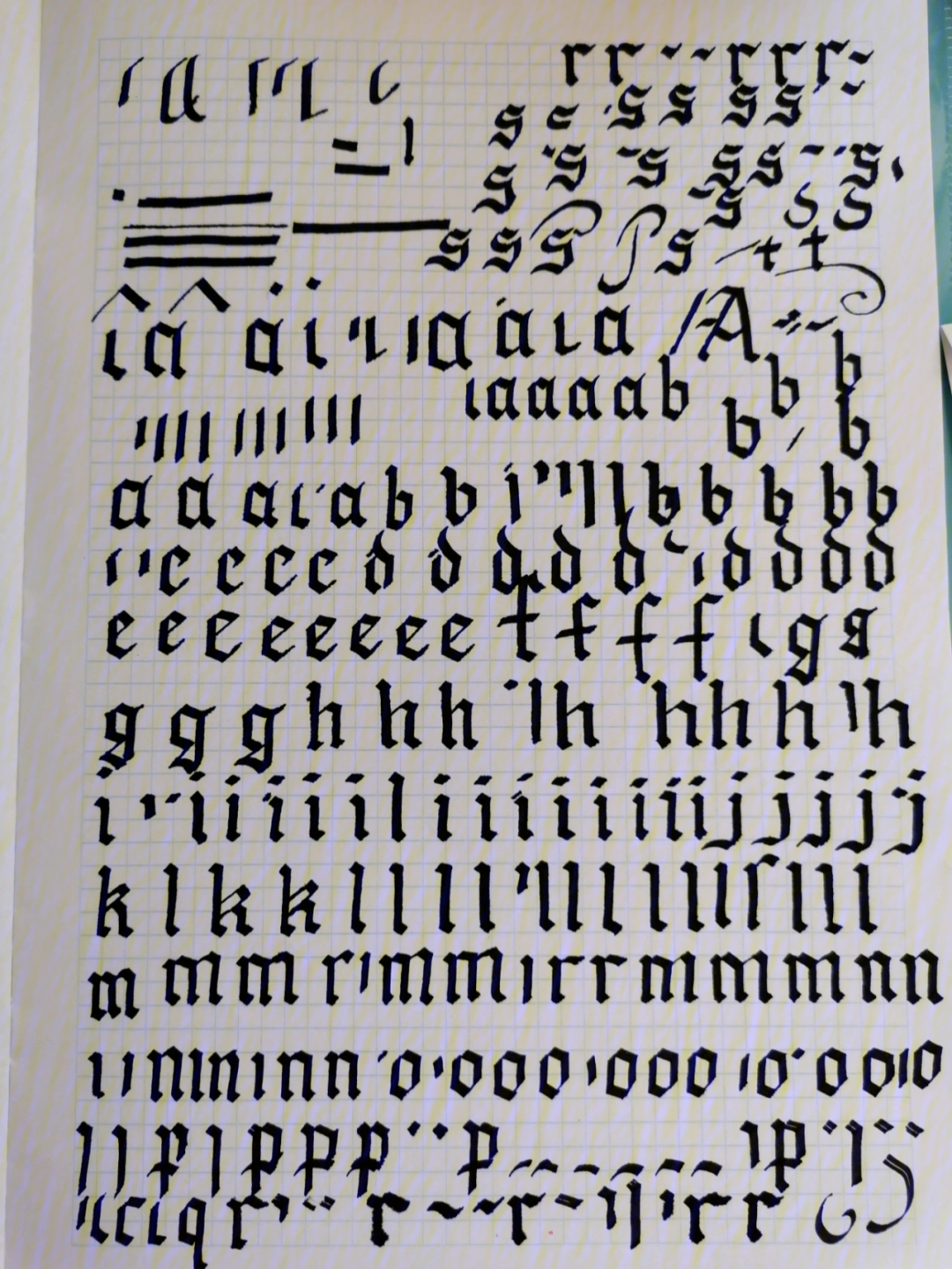 哥特体字母教程图片
