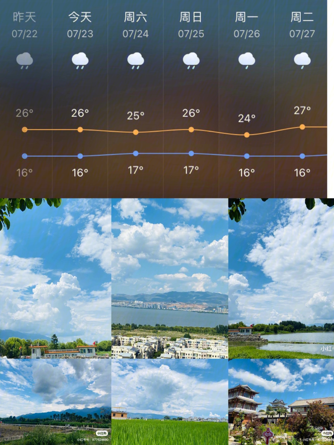 大理天气 15天图片