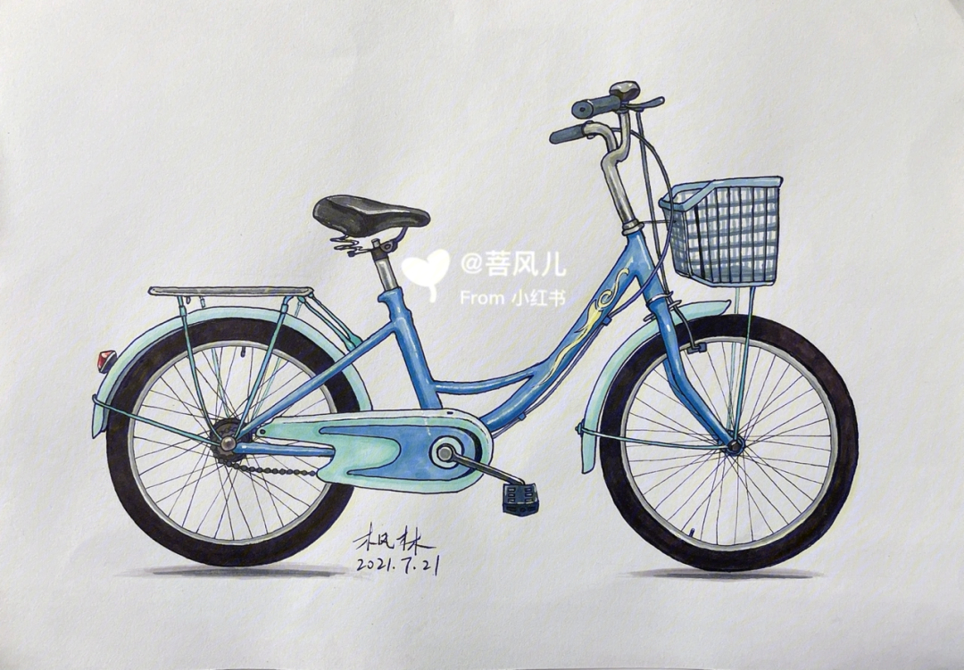 创意自行车怎么画图片