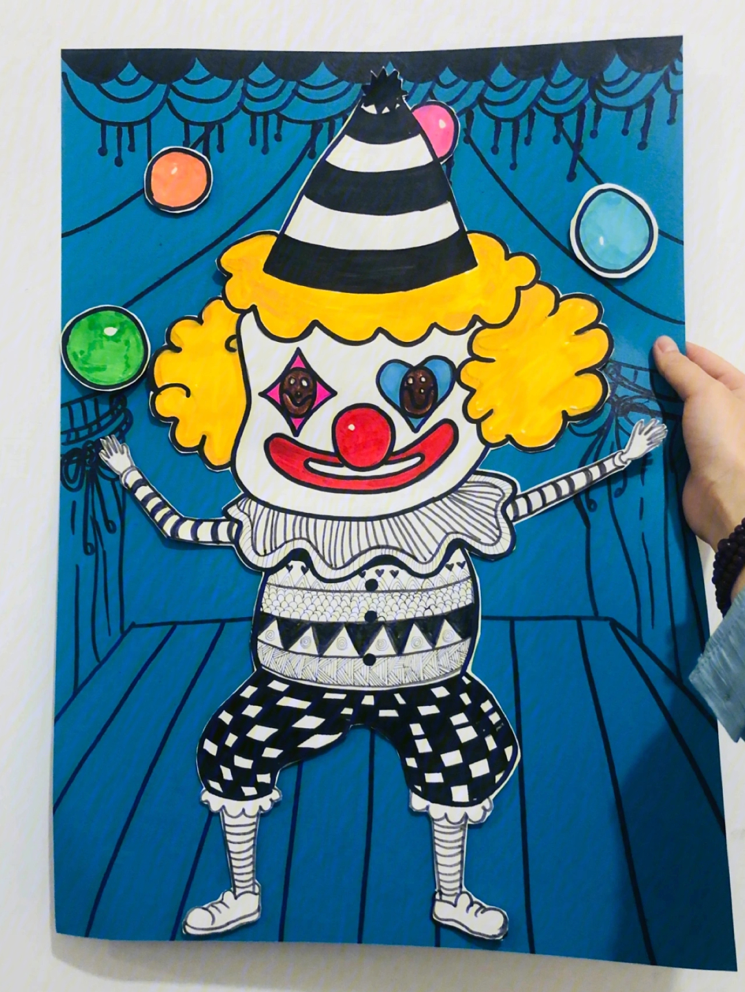 小丑全身绘画图片