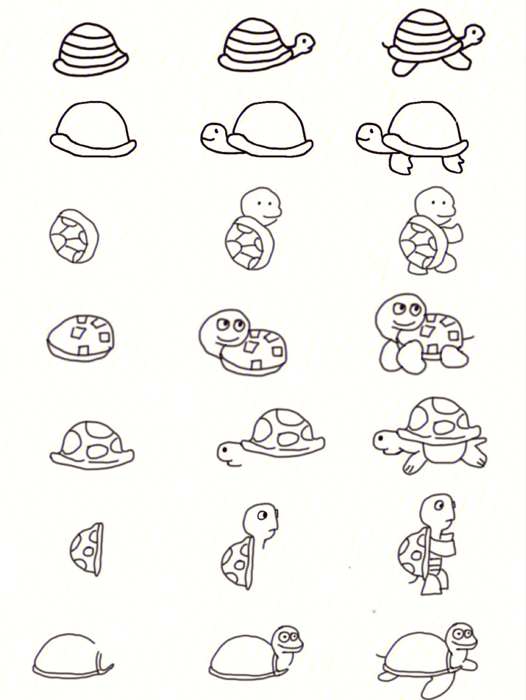 小乌龟画法简笔画图片