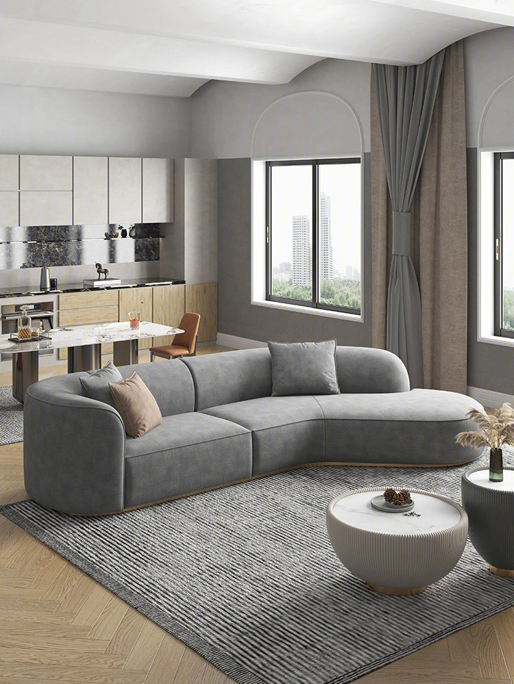 现代轻奢沙发客厅简约风格组合意式小户型
