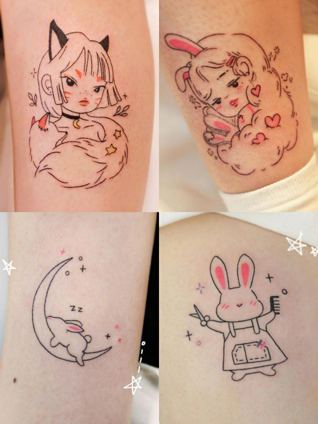 tattoo小清新可爱简笔画纹身图案分享