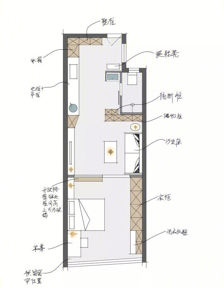 入户长走廊户型图图片