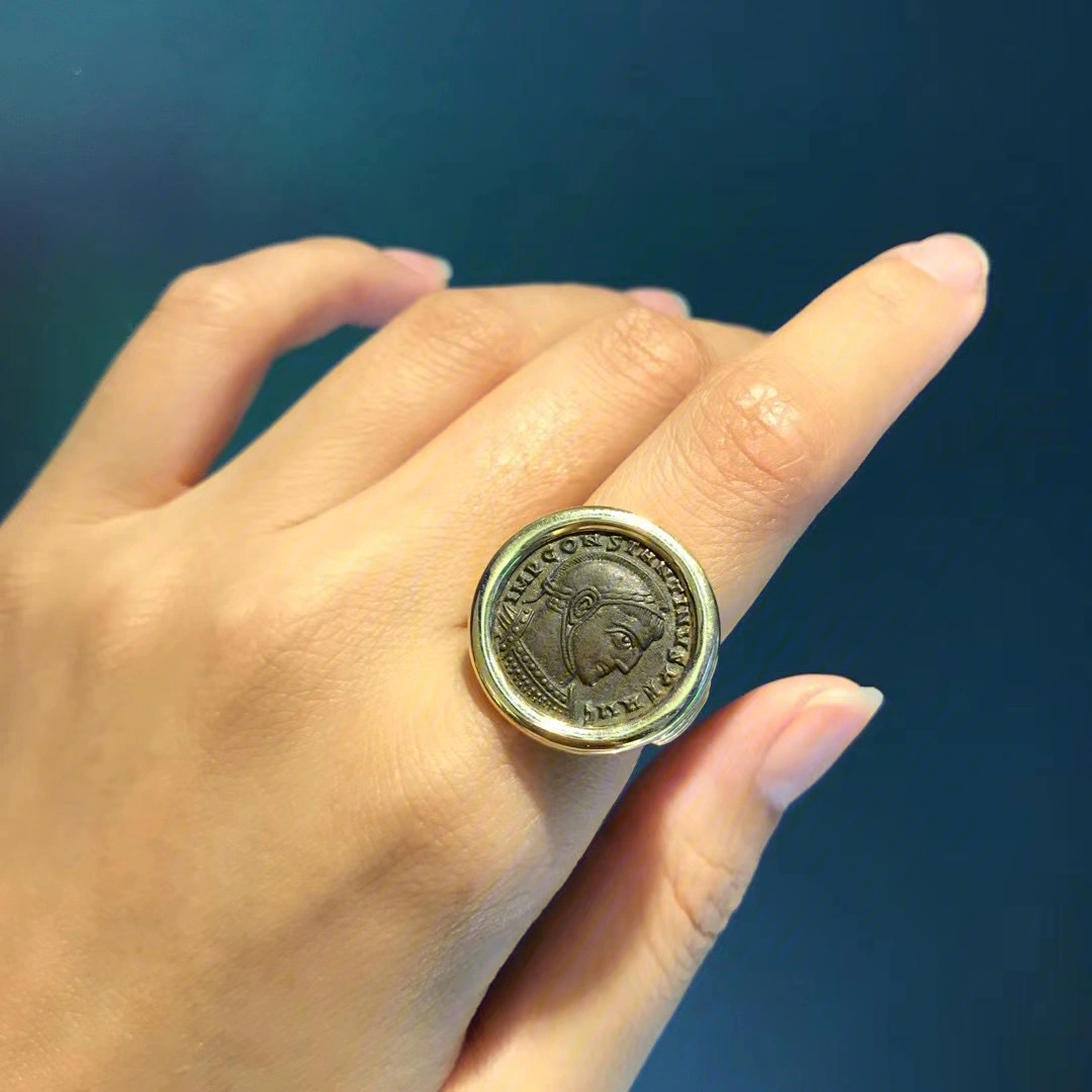君士坦丁铜币戒指