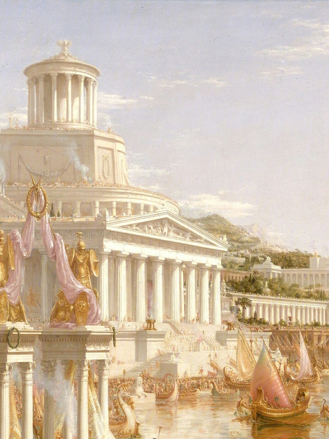 托马斯科尔经典古希腊建筑风油画细节大赏