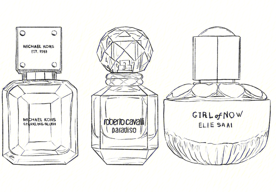 香水瓶结构素描图片