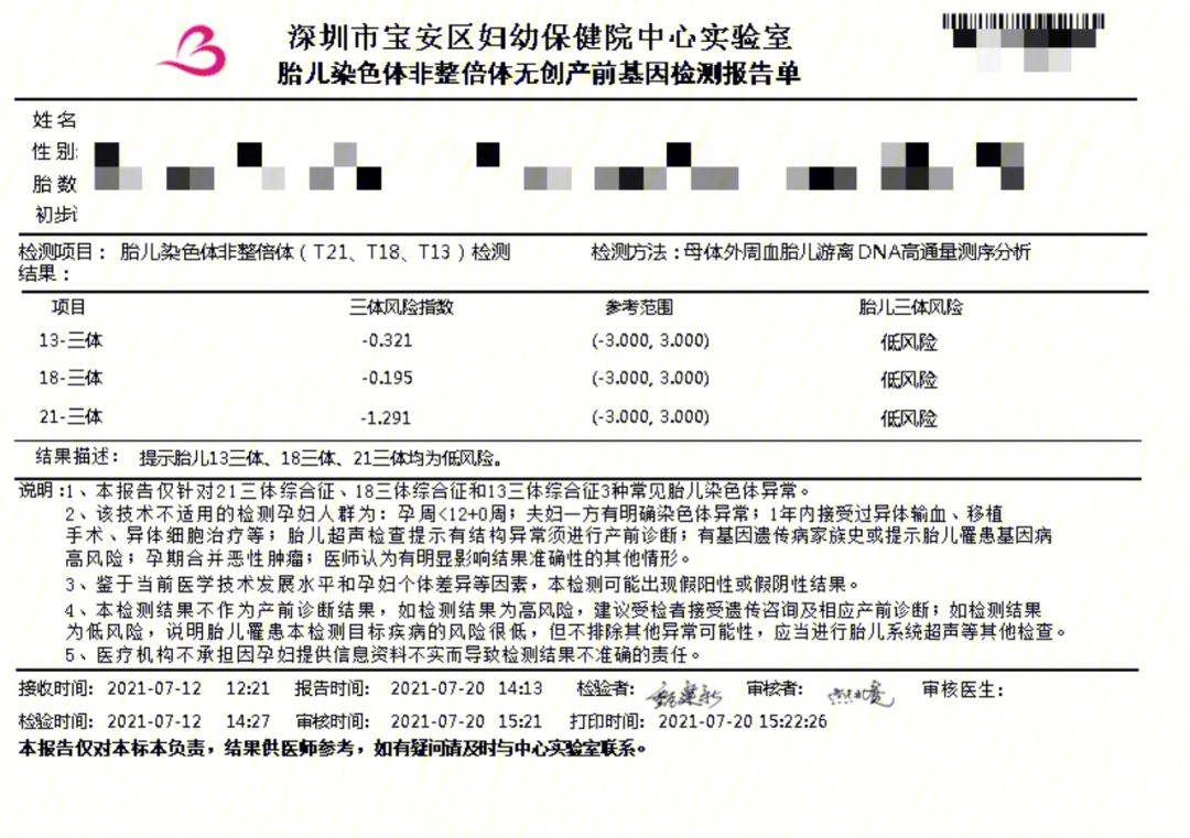 早唐风险值为低但是pappa异常10天无创