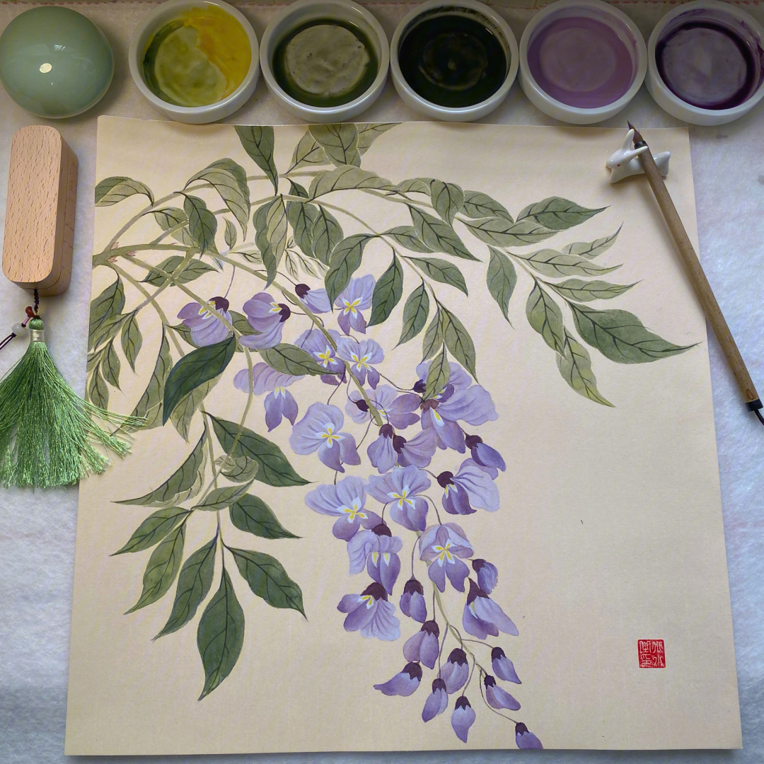紫藤萝怎么画简笔画图片