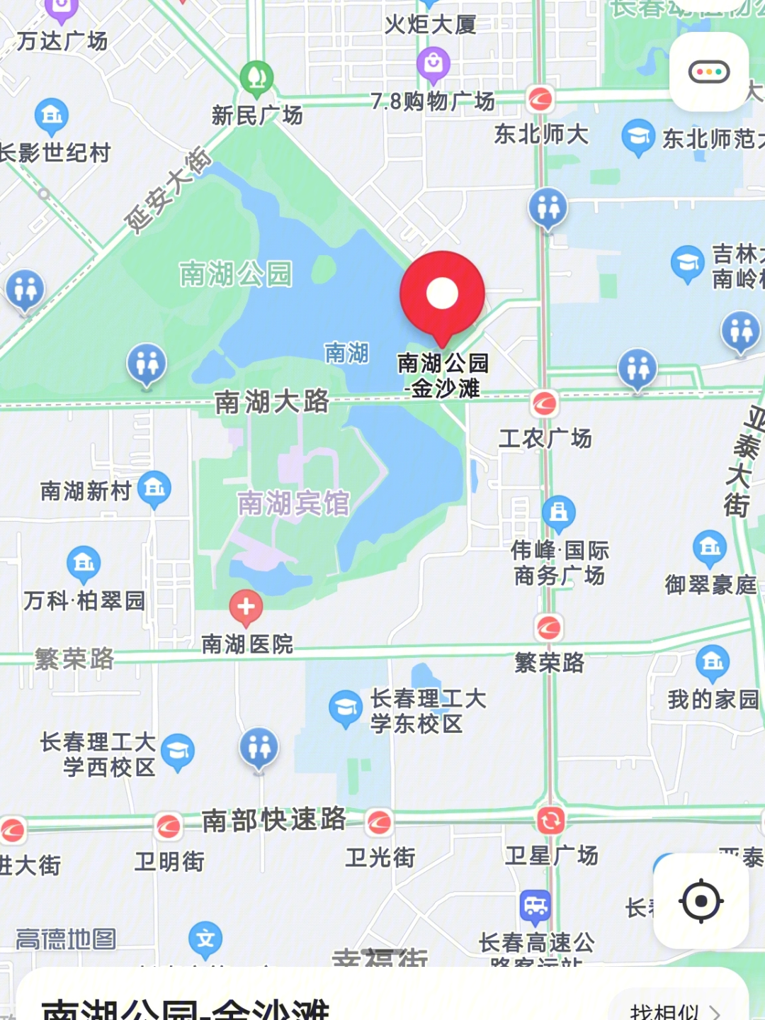 长春南湖公园地图高清图片