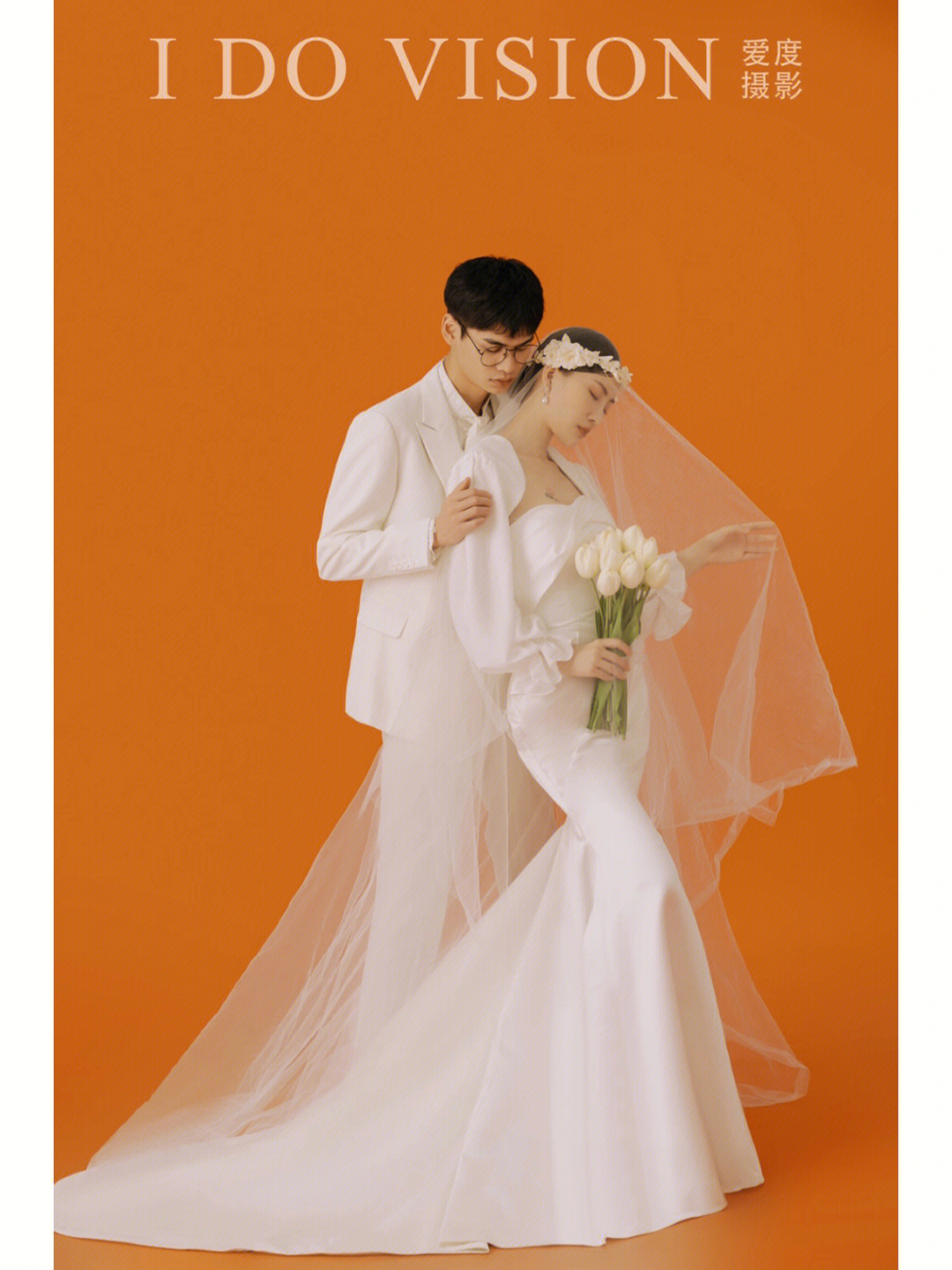 橙色婚纱图片大全图片