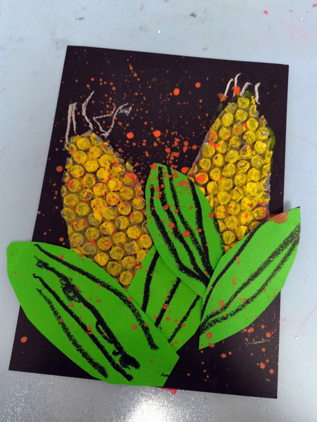 玉米粘贴画制作方法图片
