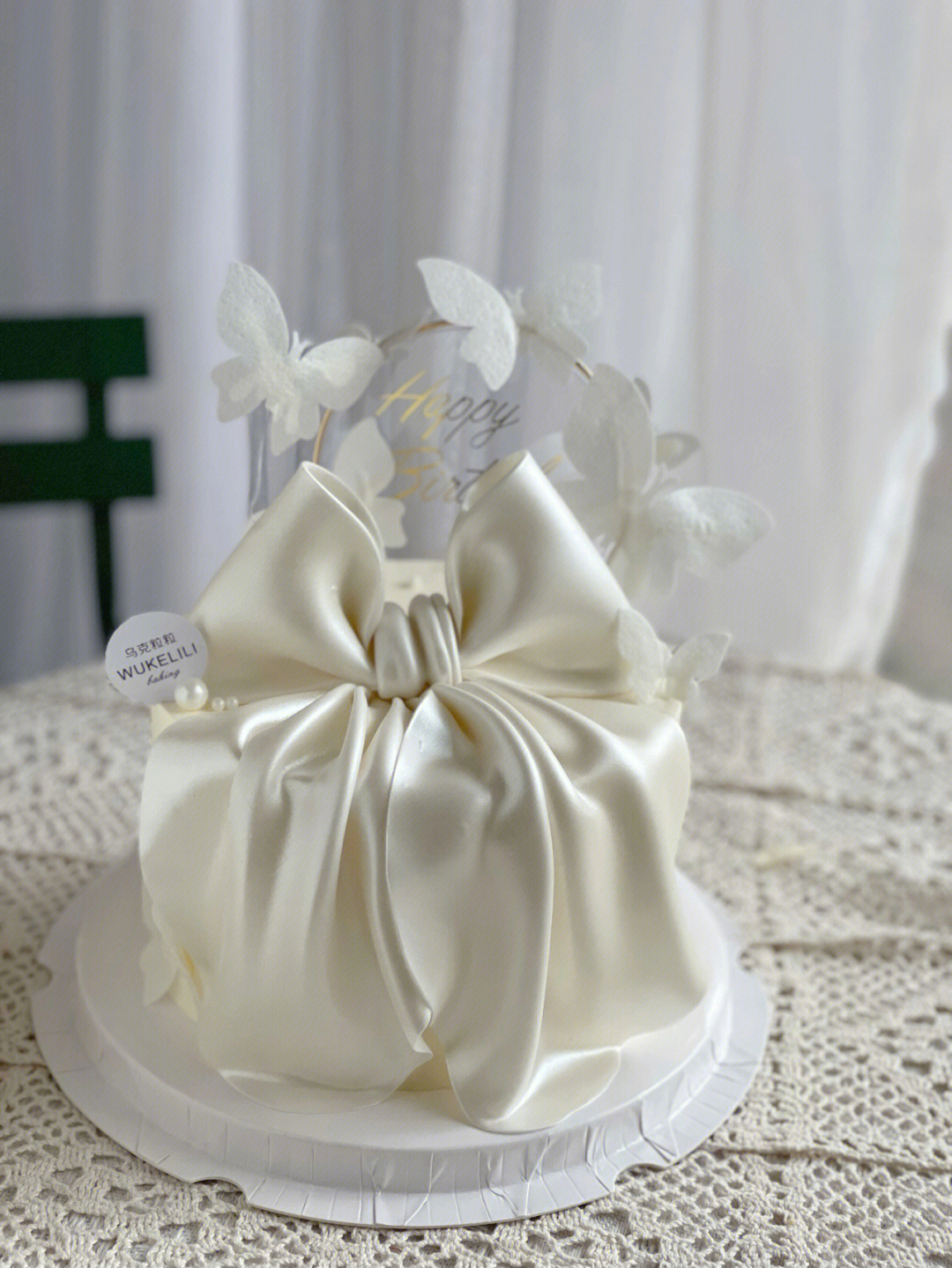 蛋糕蝴蝶结的打法图片
