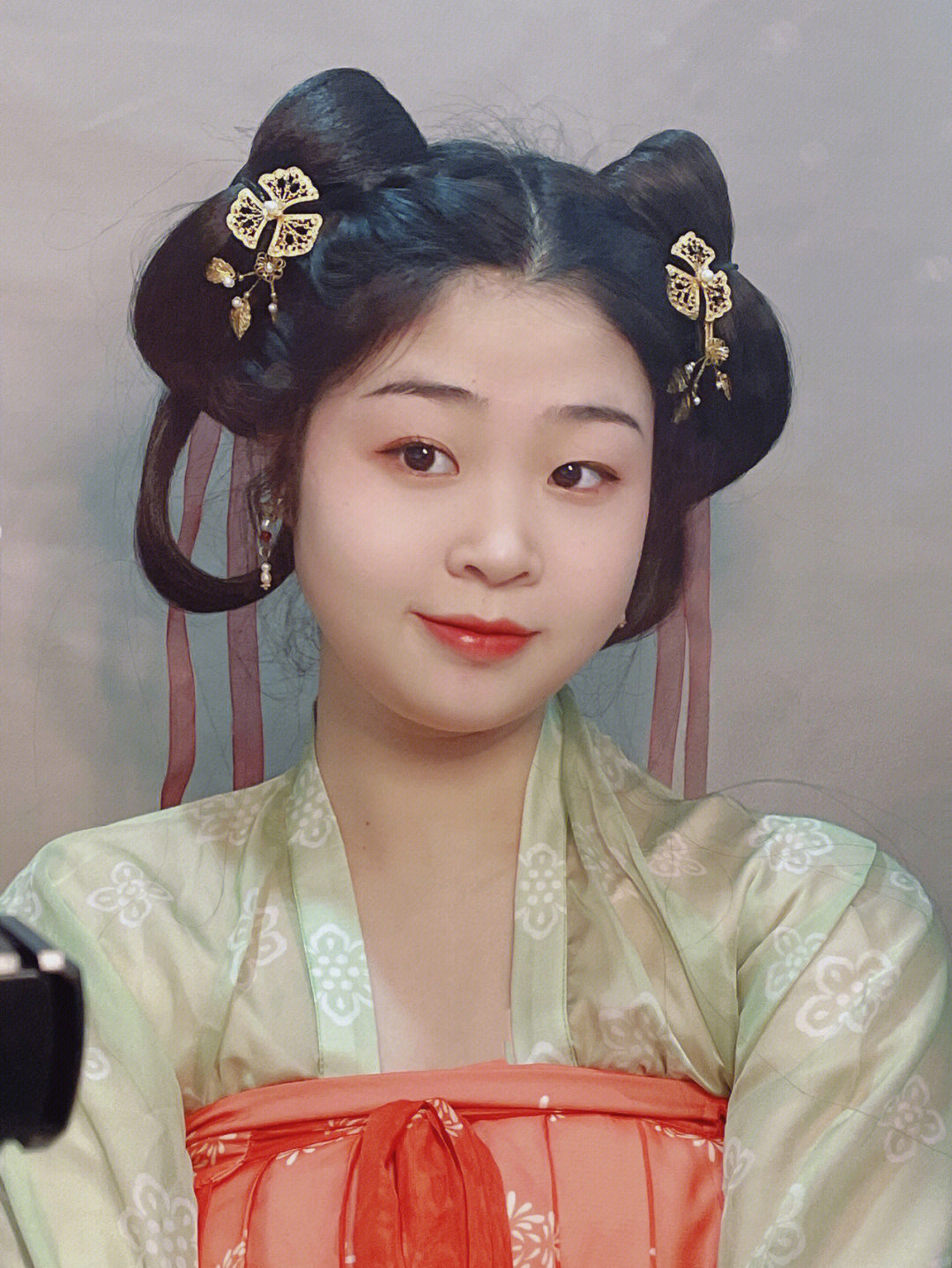 简易版超越妹妹七时吉祥发型汉服妆造唐