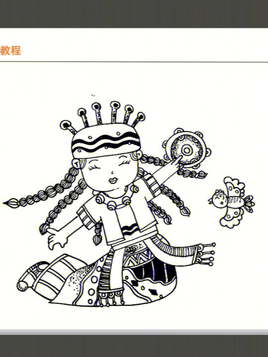 傣族简笔画 儿童图片