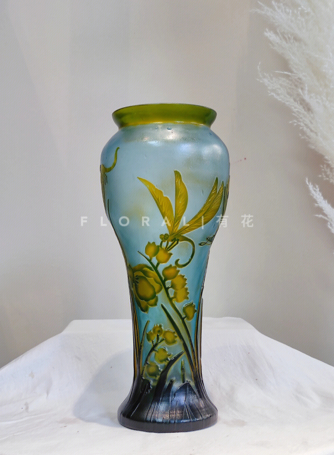 法国emilegalle古老琉璃工艺之蜻蜓铃兰瓶