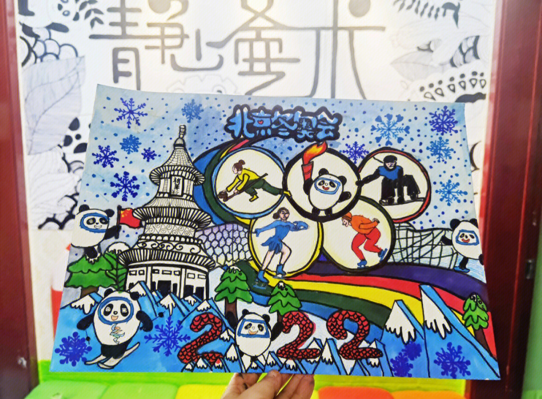 冬奥会项目标志儿童画图片