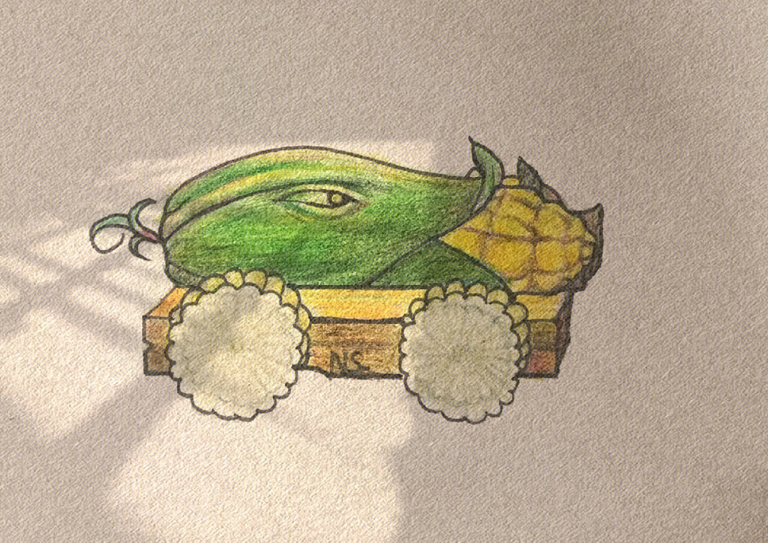 玉米加农炮绘画图片
