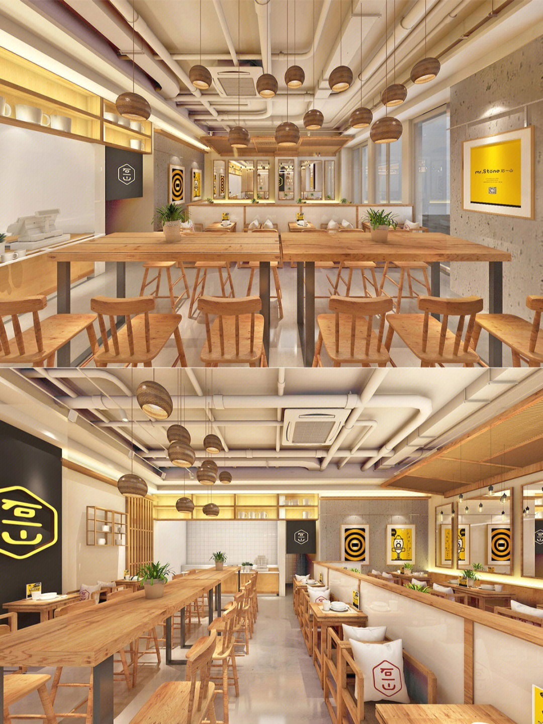 92本案为一碗香米饭快餐店餐饮店装修设计,项目面积近100平米,深圳