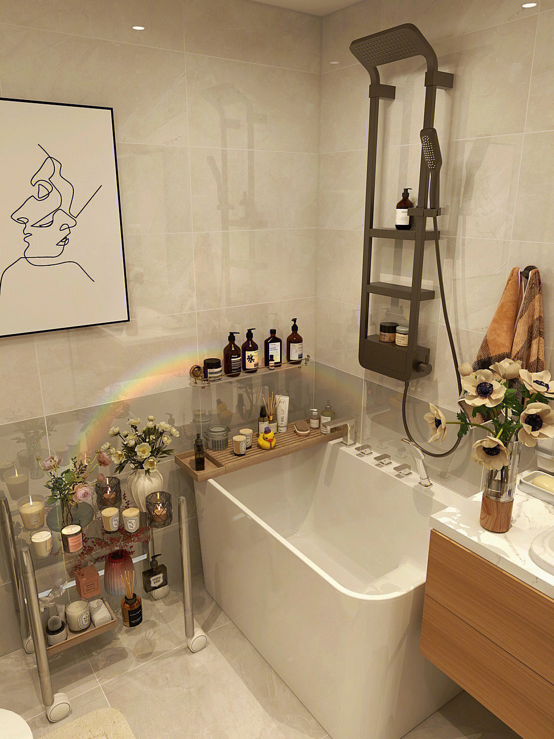 浴室分享角落温馨舒服的小浴缸实用好物82